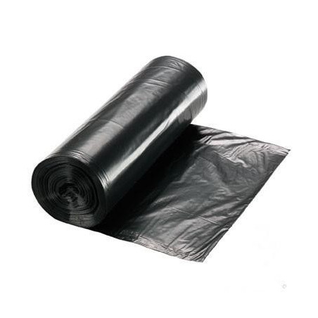 Rollo bolsa basura negro 57 Litros 70 x 85 cm. Resistente y antigoteo. 10 ud