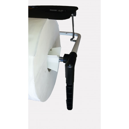 Náyade System® Dispensador de papel bobina industrial pared blanco. Con cuchilla para facilitar el corte.