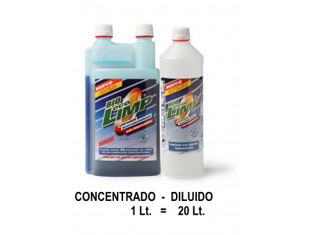 Fregasuelos limpiador concentrado higienizante azul. Botella 1 Lt.