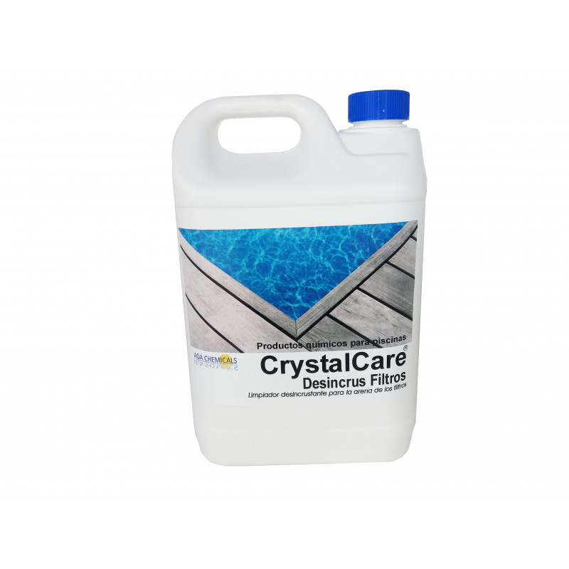 Desincrustante filtros CrystalCare para eliminar depósitos calcáreos y suciedad. Botella 5 Lts