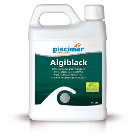 PM-624 ALGIBLACK: antialgas especialmente formulado para el control de algas negras. Botella 1,1 Lt.