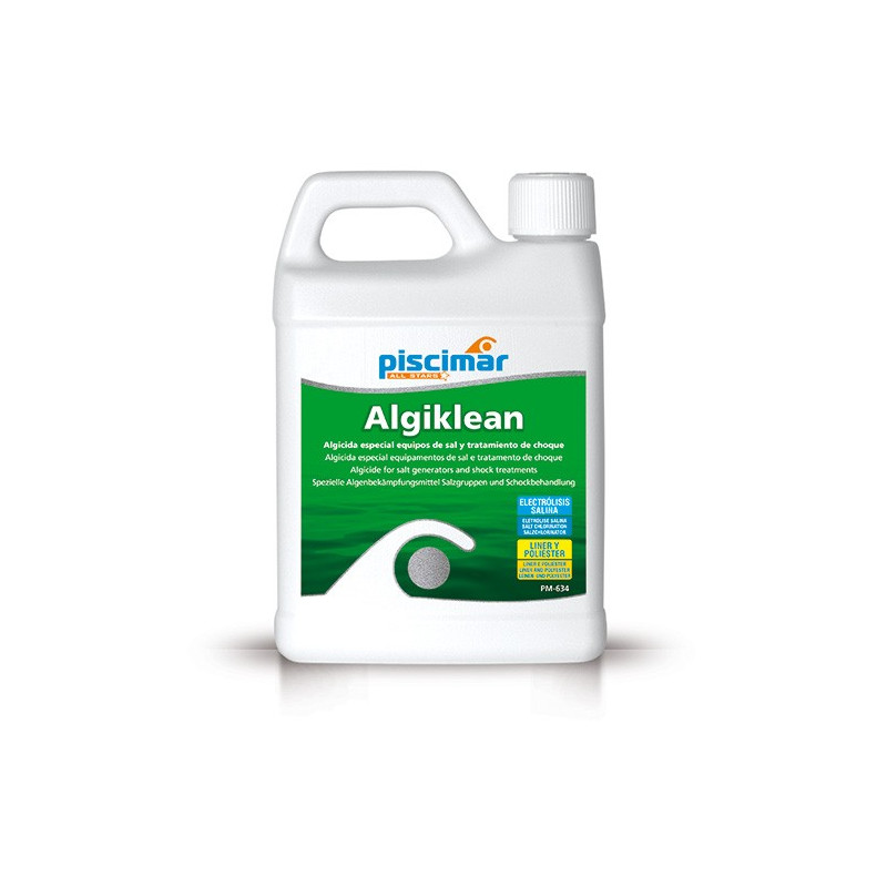 PM-634 Algiklean doble acción: algicida y abrillantador. Botella 1.1 Lt