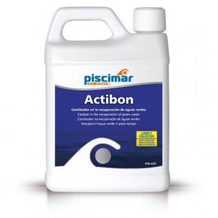 PM-420 Actibon: catalizador y potenciador de cloro / bromo / oxígeno para la recuperación de aguas verdes. Botella 0.7 kg.