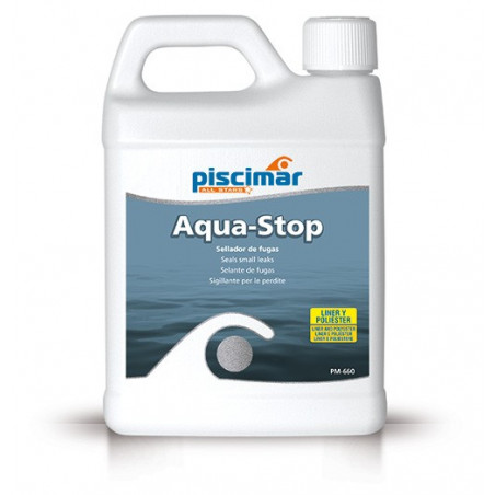 PM-660 Aqua Stop: sellador de fugas y poros en piscinas. Botella 1.4 Kg.