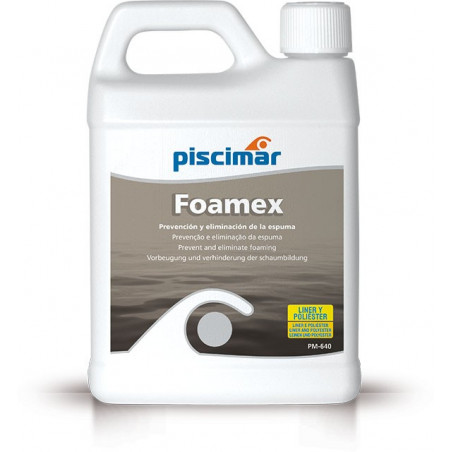 PM-640 Foamex: Antiespumante para Spas y piscinas. Botella 1 kg.