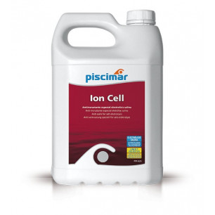 PM-635 Ión Cell: antical especial piscinas electrólisis salina. Botella 5 Kg.