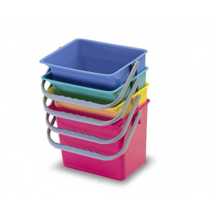 4 Cubos de 6 Litros. Pack colores: azul, verde, amarillo, rojo