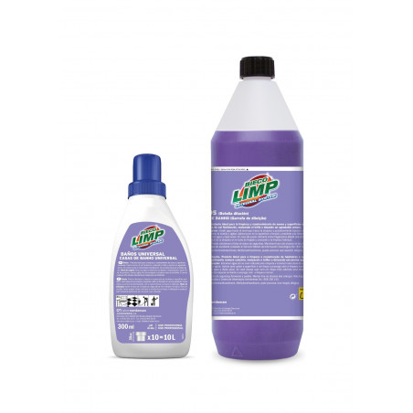 Limpiador baños concentrado BIECOLIMP. Botella 300 ml equivale a 10 Lt de producto