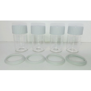 Repuesto botellita 10 ml. recambio vasito cristal + tapón para medición en fotometros de la serie MD x4Ud.