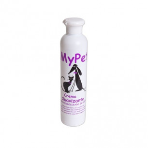 Crema suavizante MYPET para lavado de mascotas. Botella 250 ml