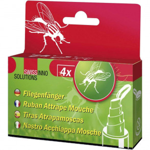 Tiras adhesivas Atrapa moscas. Caja con 4 uds