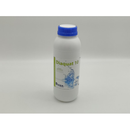 Diaquat 10: Algicida y bactericida con efecto abrillantador. Botella 1 Lt.