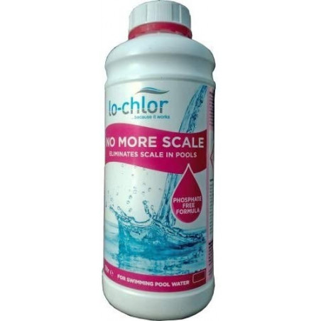 No More Scale. Anti cal concentrado sin fosfatos para aguas de piscina. Botella 1 Lt.