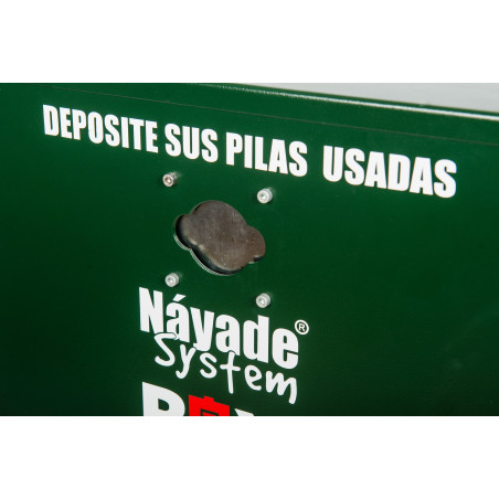 Náyade System® Box Recycle Battery: Recolector - Dispensador exterior para reciclaje de pilas usadas + regalo 5 cubos reciclaje